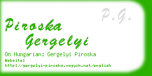 piroska gergelyi business card
